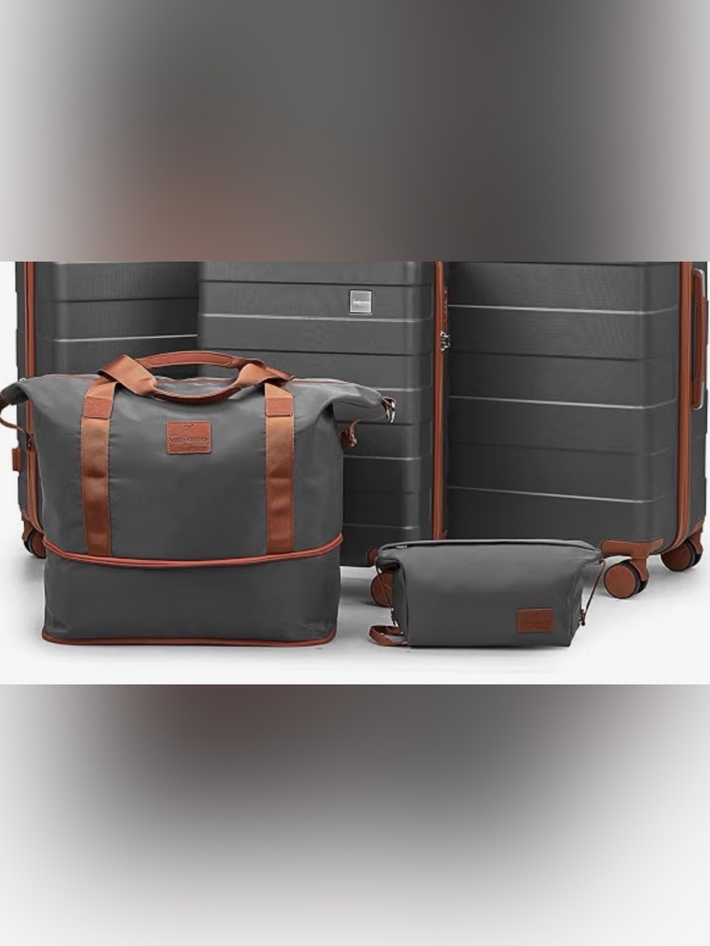 Travel Duffle Bag & Matching Toiletry Pouch Set